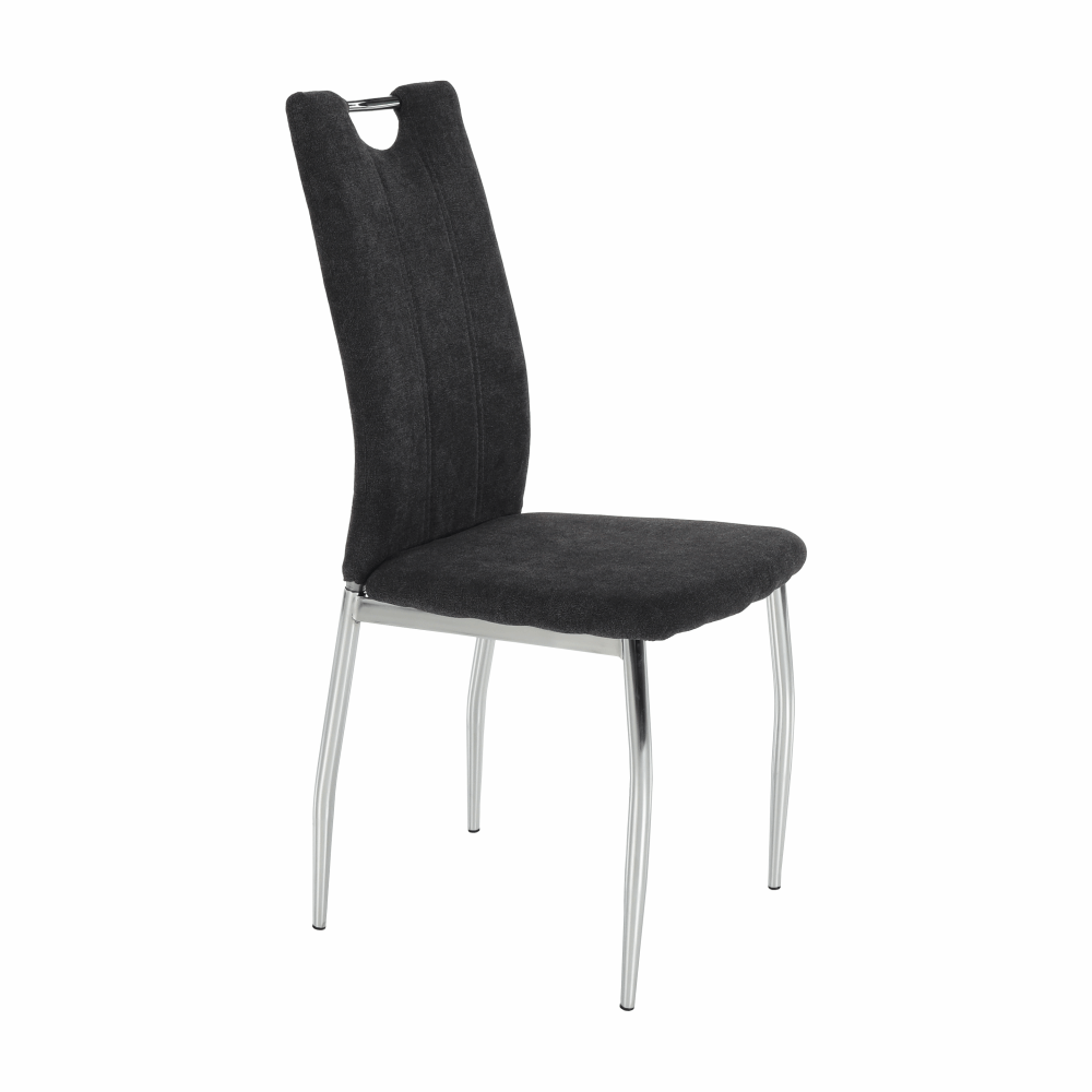 Scaun dining, textil gri maro/crom, OLIVA NEW