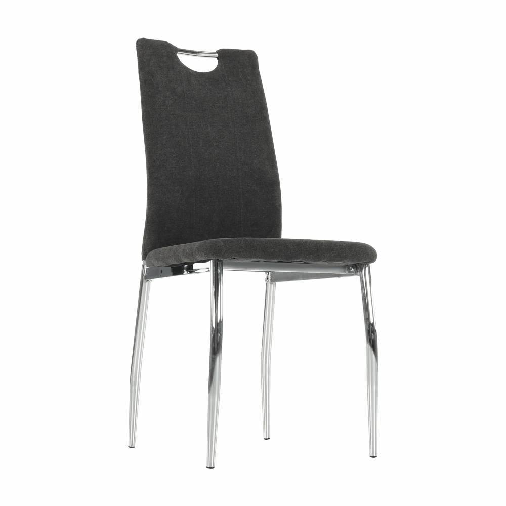 Scaun dining, textil gri maro/crom, OLIVA NEW