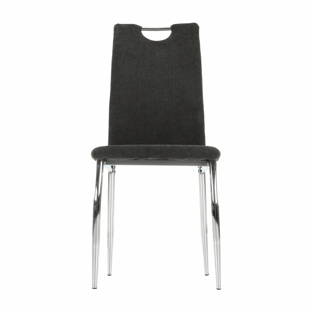Scaun dining, textil gri maro/crom, OLIVA NEW