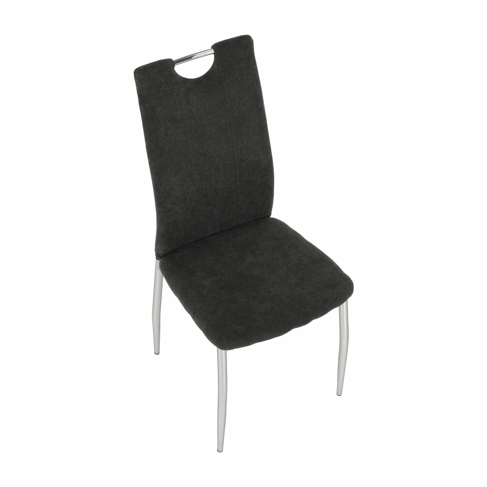Scaun dining, textil gri maro/crom, OLIVA NEW