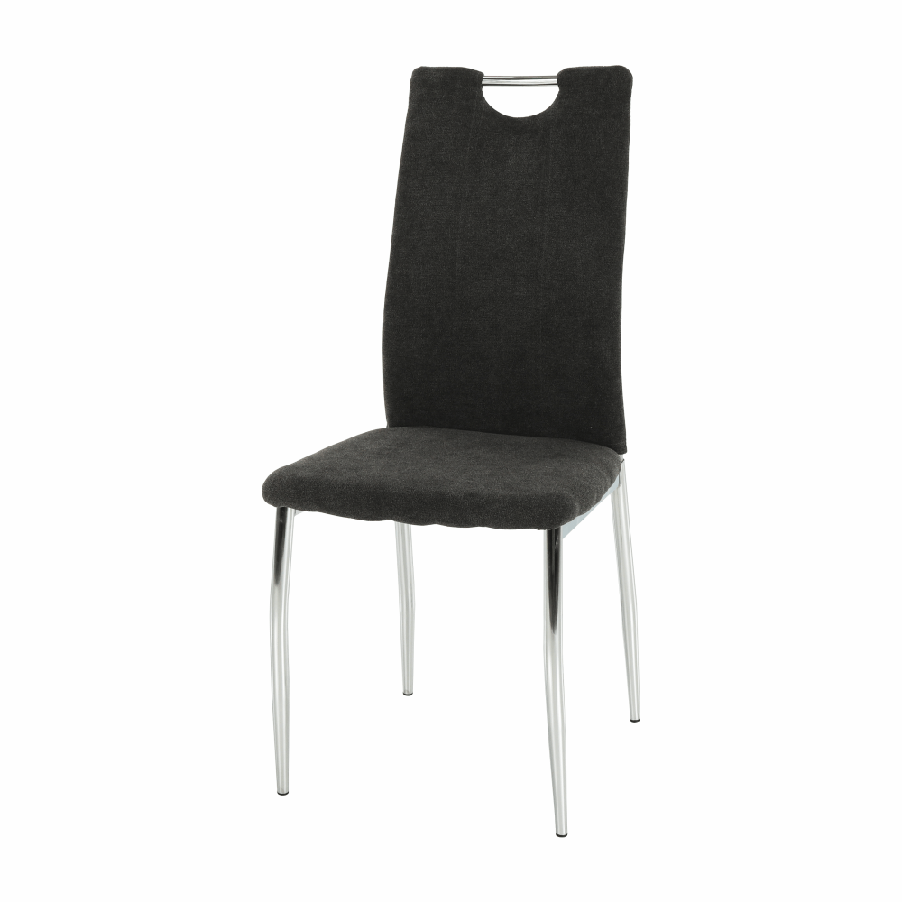 Scaun dining, textil gri maro/crom, OLIVA NEW