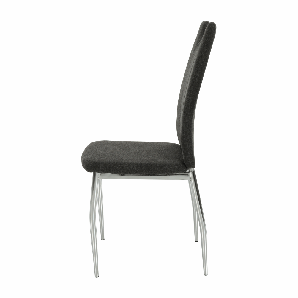 Scaun dining, textil gri maro/crom, OLIVA NEW