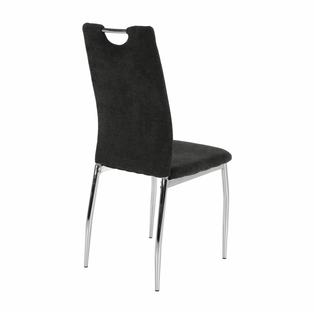 Scaun dining, textil gri maro/crom, OLIVA NEW
