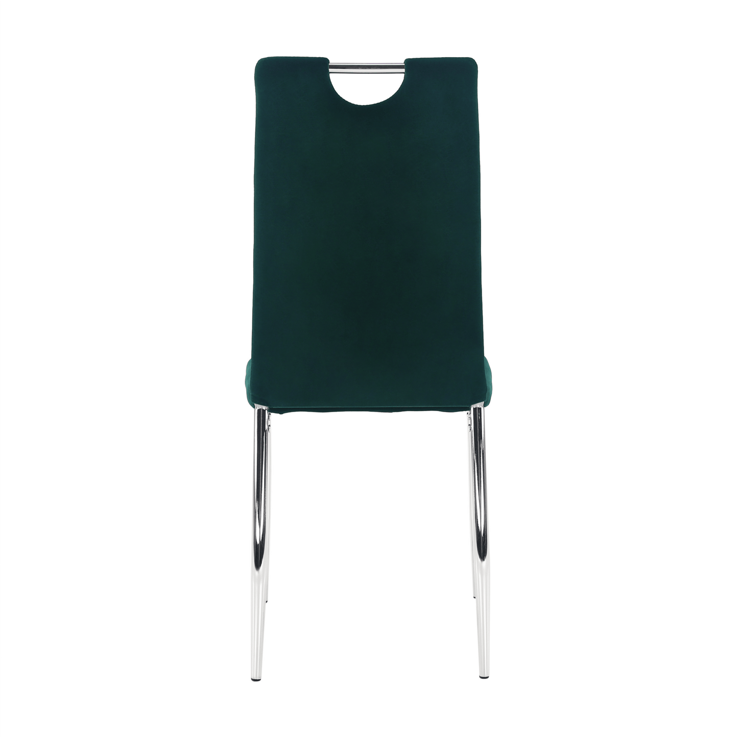Scaun de masă, ţesătură de catifea smarald / crom, OLIVA NEW