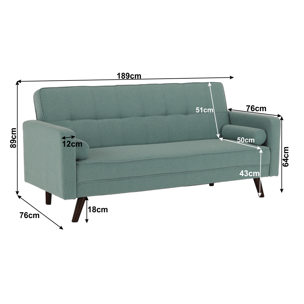 Canapea extensibilă, material verde-mentol, OTISA