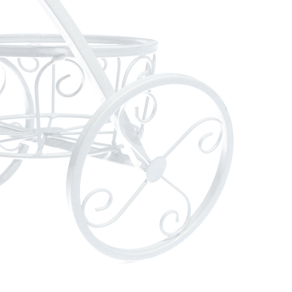 Ghiveci RETRO în formă de bicicletă, alb, PAVAR