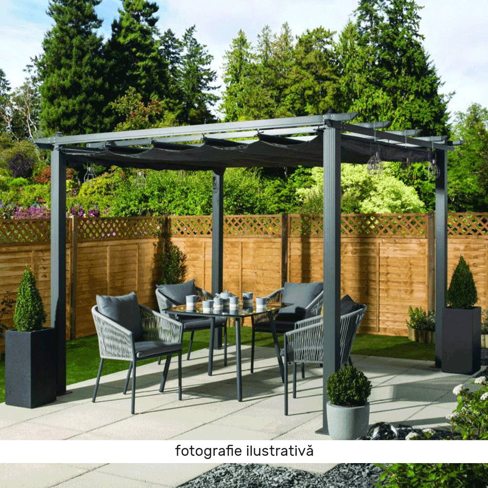 Pergola cu acoperiş glisant, aluminiu, PEPY BASIC