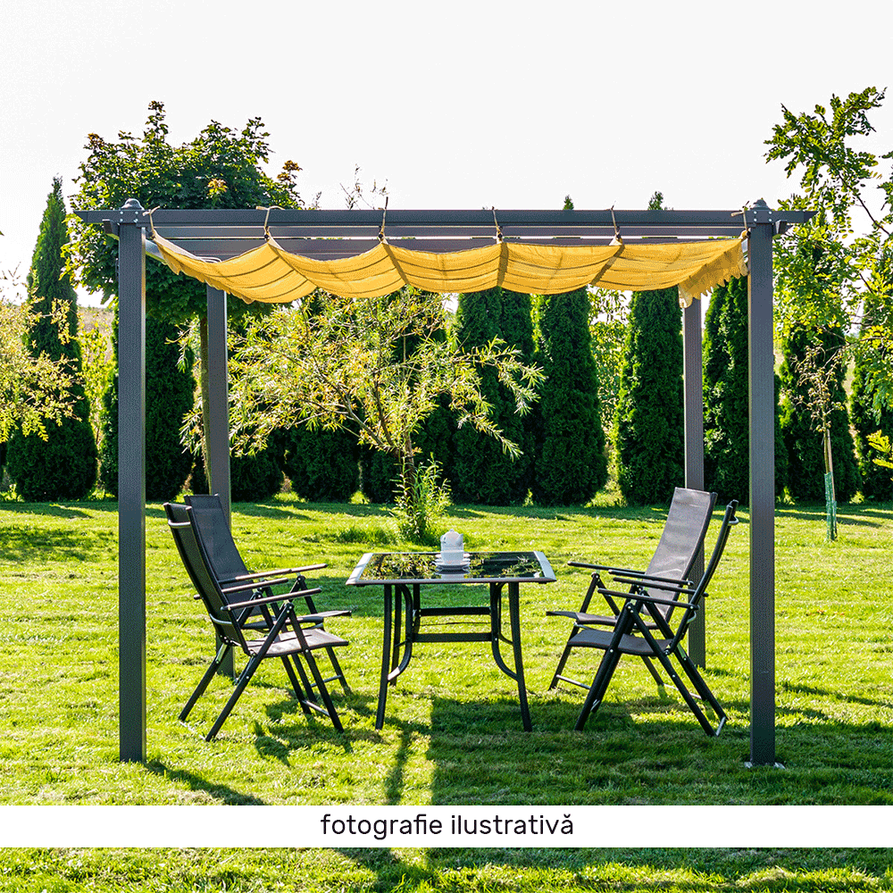 Pergola cu acoperiş glisant, aluminiu, PEPY BASIC