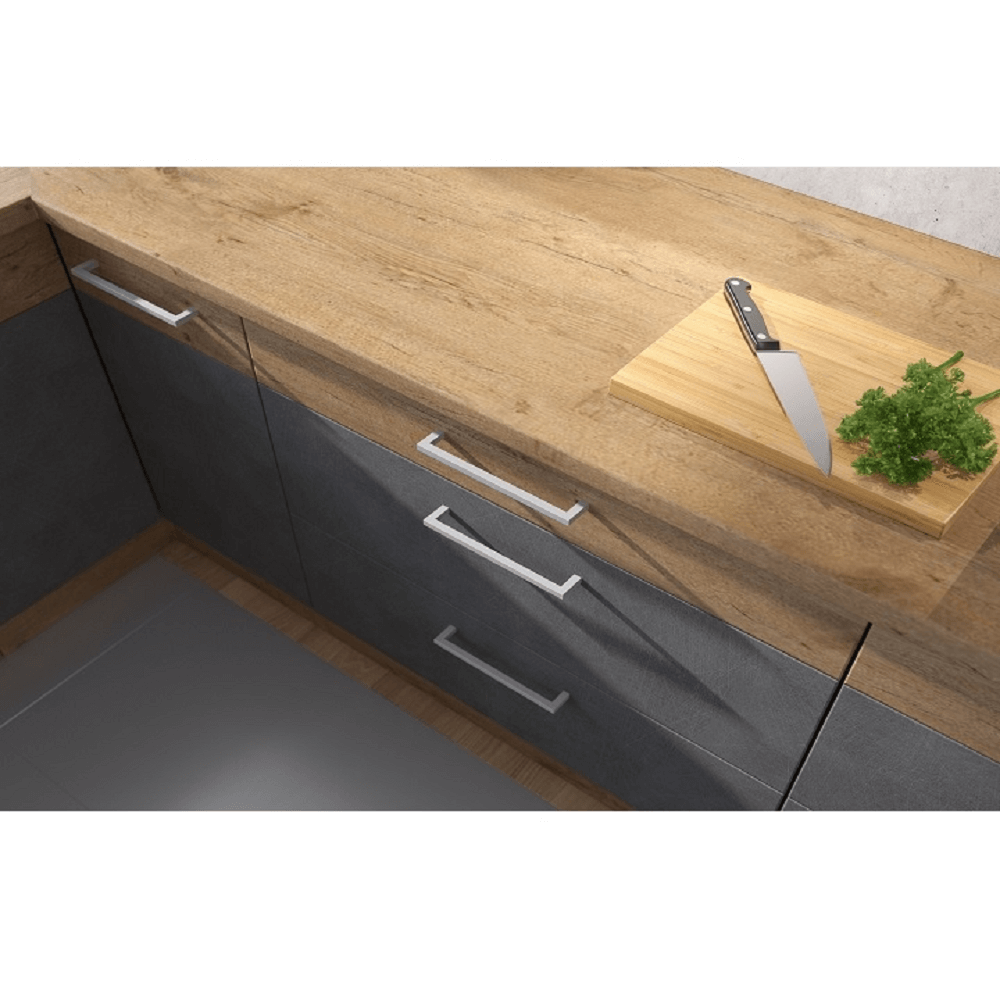Dulap înalt, stejar lancelot/gri mat, VEGA 60 DP-210 2F