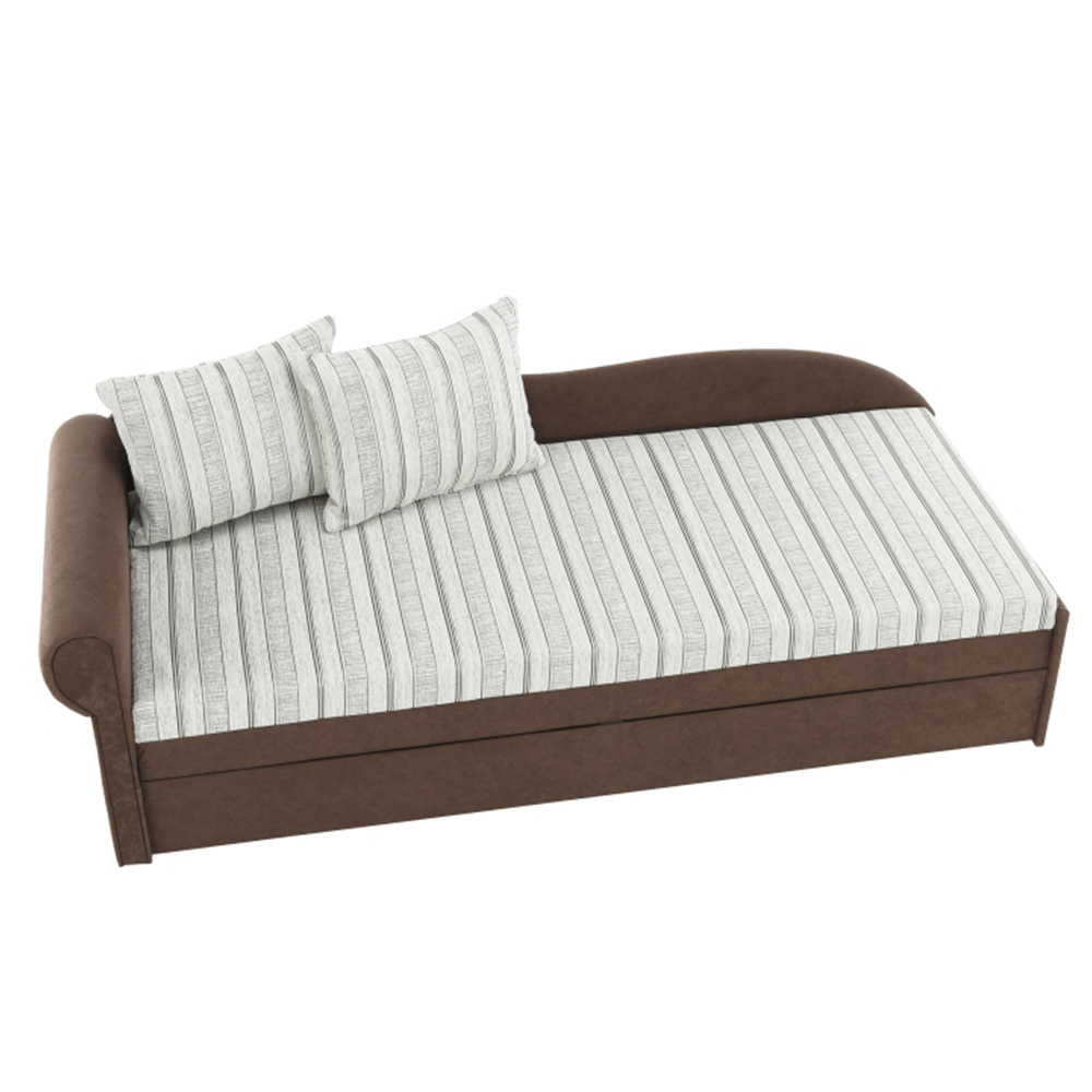 Divan extensibil, maro/bej/auriu/model, dreapta, AGA D