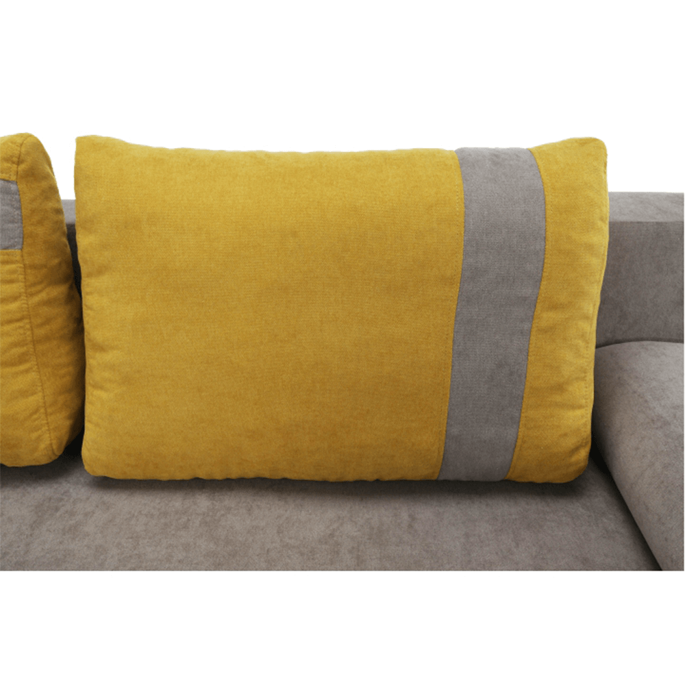 Canapea extensibilă, gri maroniu/galben, BOLIVIA