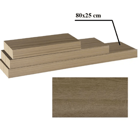 Poliţă 80x25 din MDF, stejar trufă, GANA FY 11044-4