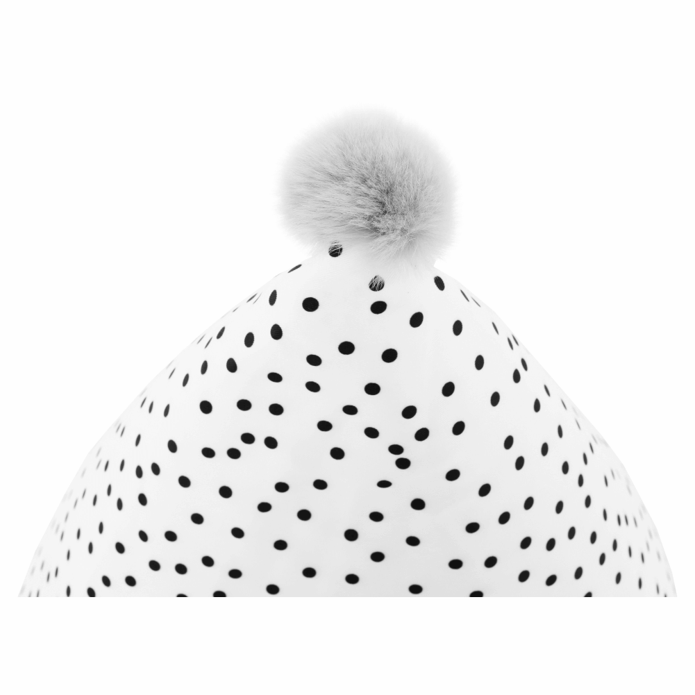 Fotoliu tip sac, alb/roz/gri, POMPOM