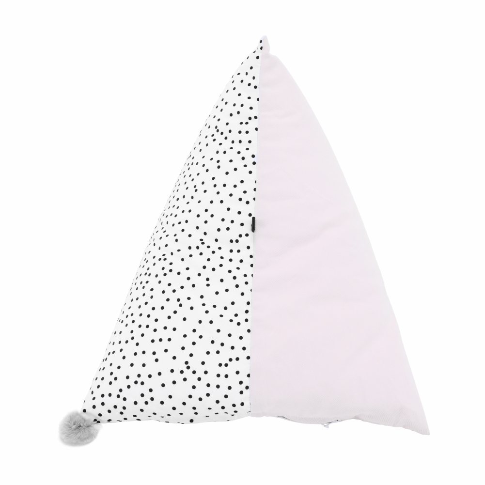 Fotoliu tip sac, alb/roz/gri, POMPOM