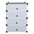 Organizator de pantofi modular, negru / alb, PORET