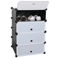 Organizator de pantofi modular, negru / alb, PORET