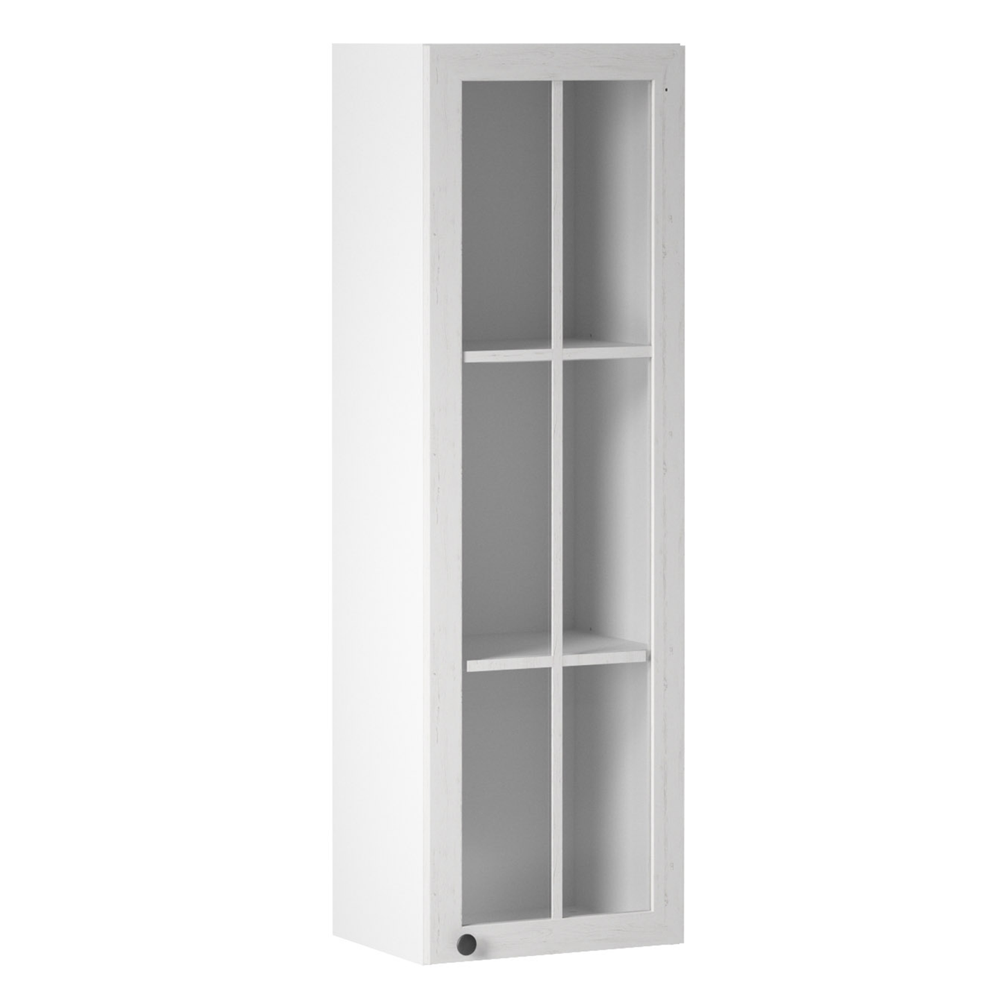 Dulap superior cu sticlă W40S, alb/pin Andersen, dreapta PROVENCE