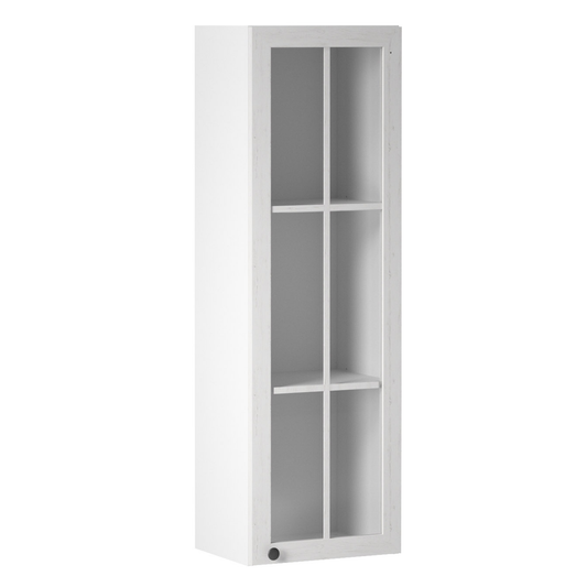 Dulap superior cu sticlă W40S, alb/pin Andersen, dreapta PROVENCE