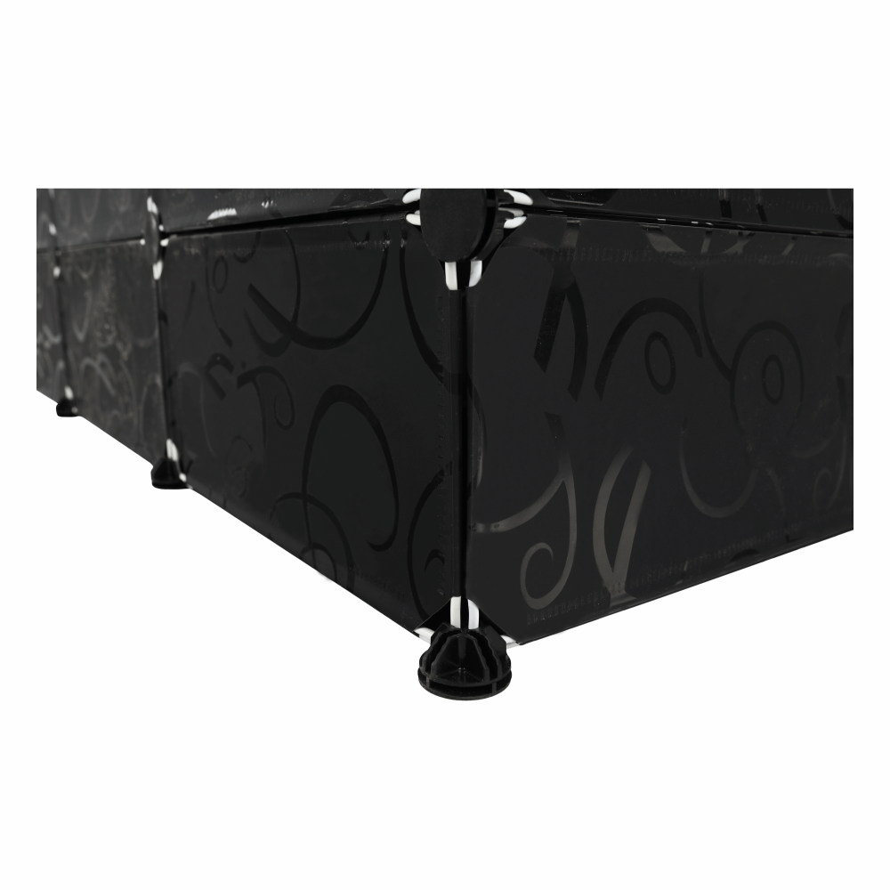 Organizator de dulap modular, negru / alb lapte, RODAN TYPE 2