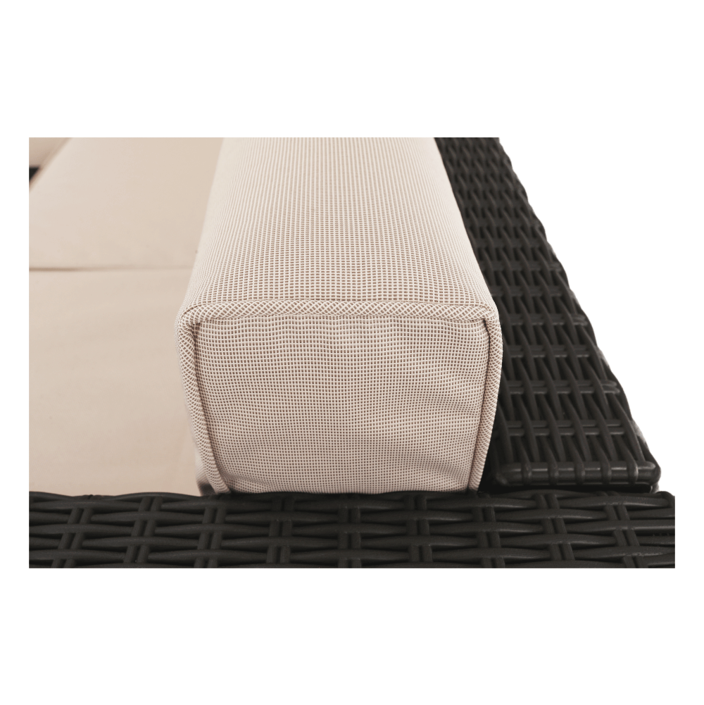 Set de grădină din rattan, 3 piese, maro/bej, RODEN