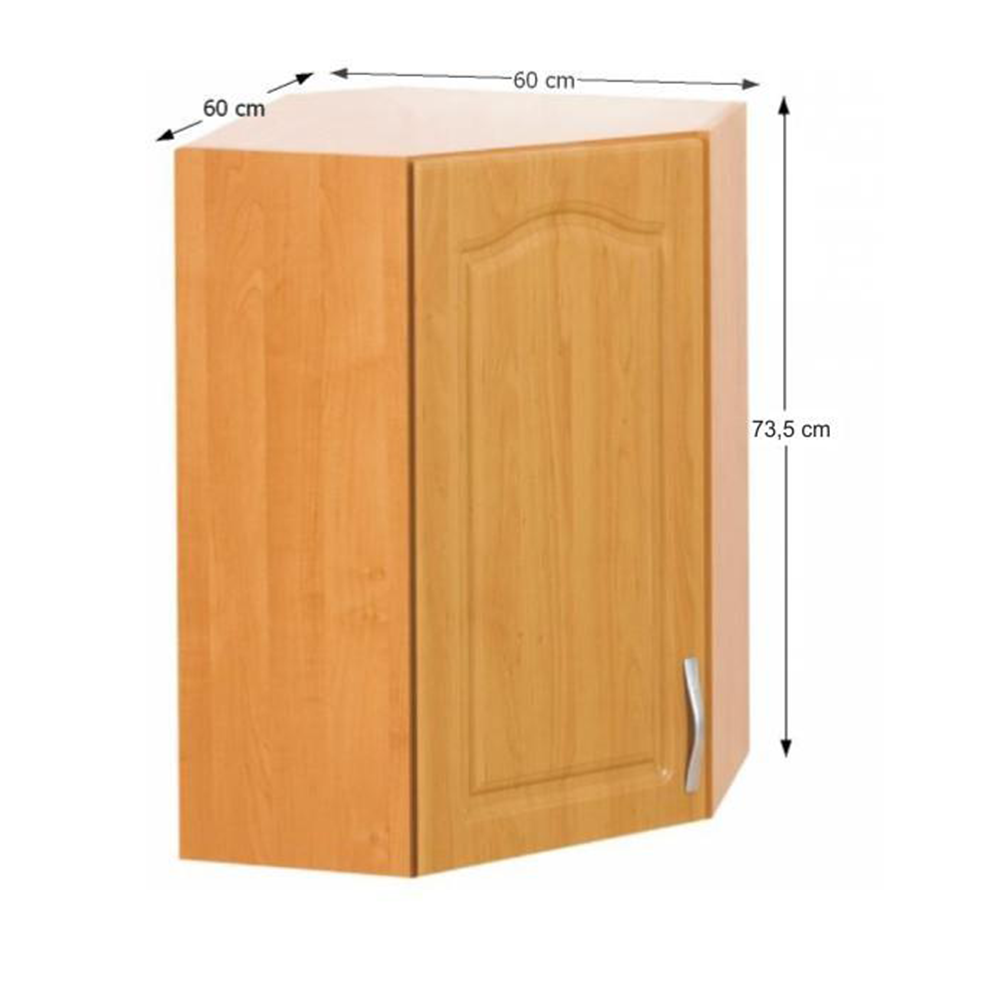 Cabinet de bucătărie, superior, stânga, anin, LORA MDF NEW KLASIK W60/60