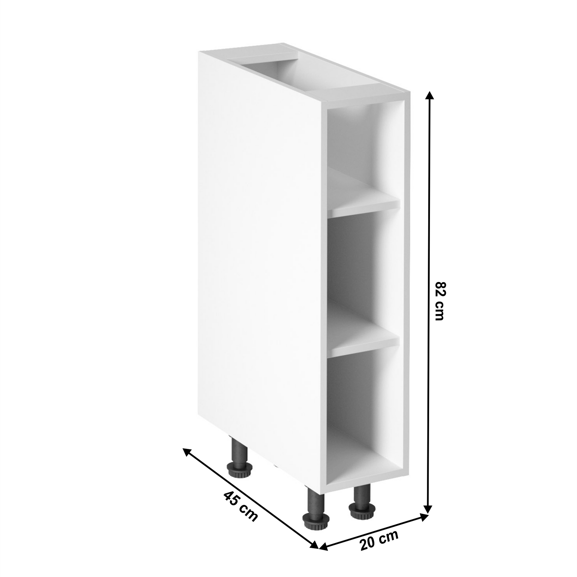 Dulap inferior, alb, ROYAL D20P