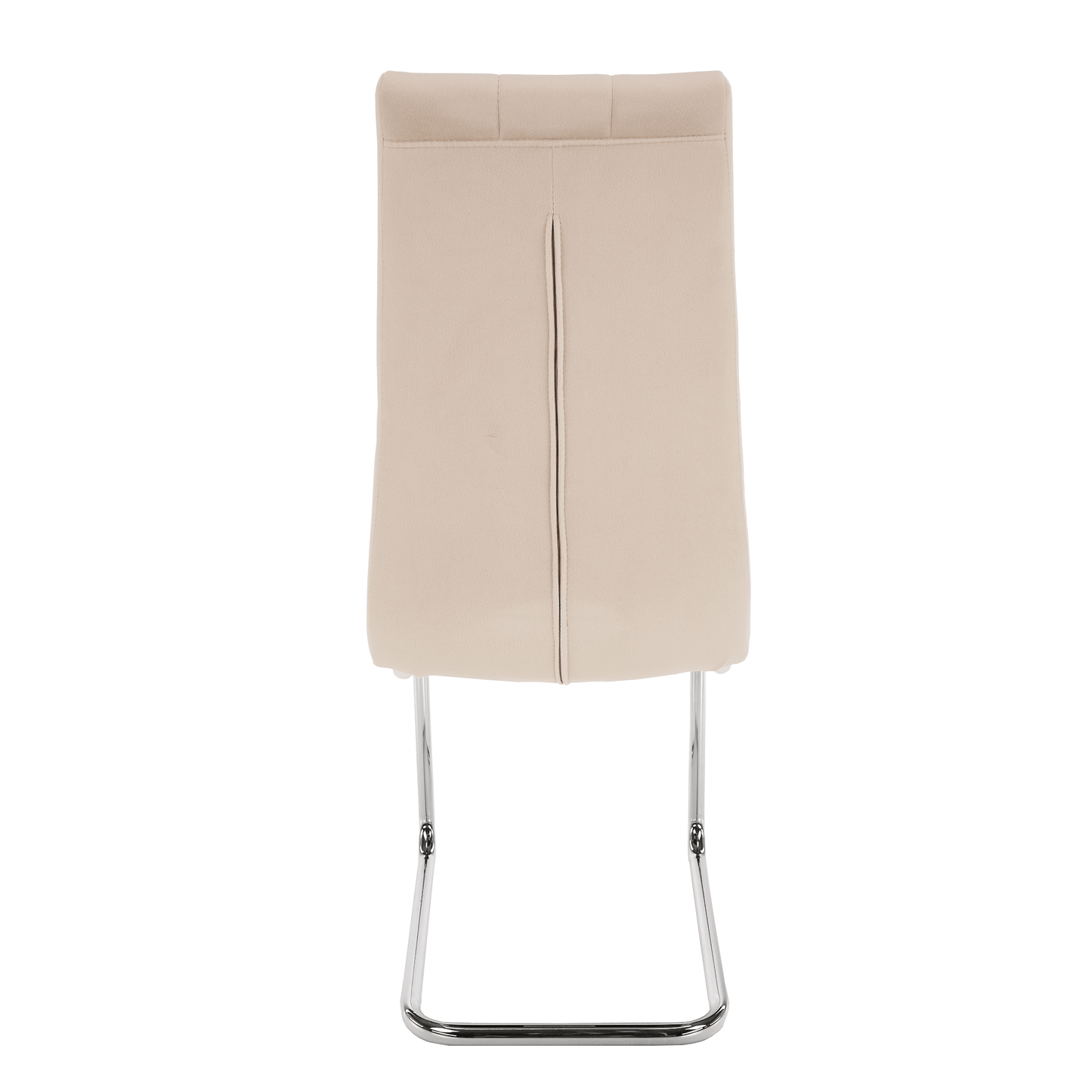Scaun de masă, ţesătură catifea bej / crom, SALOMA NEW