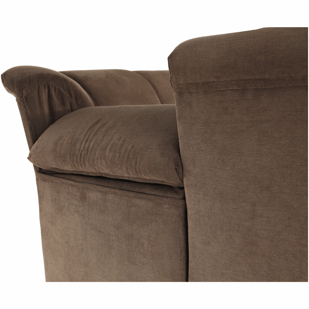 Colţar extensibil, textil maro, stânga, SANTIAGO