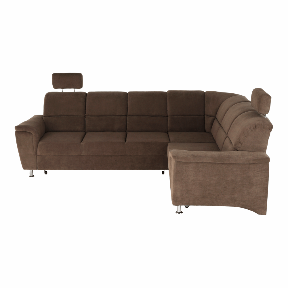 Colţar extensibil, textil maro, dreapta,, SANTIAGO