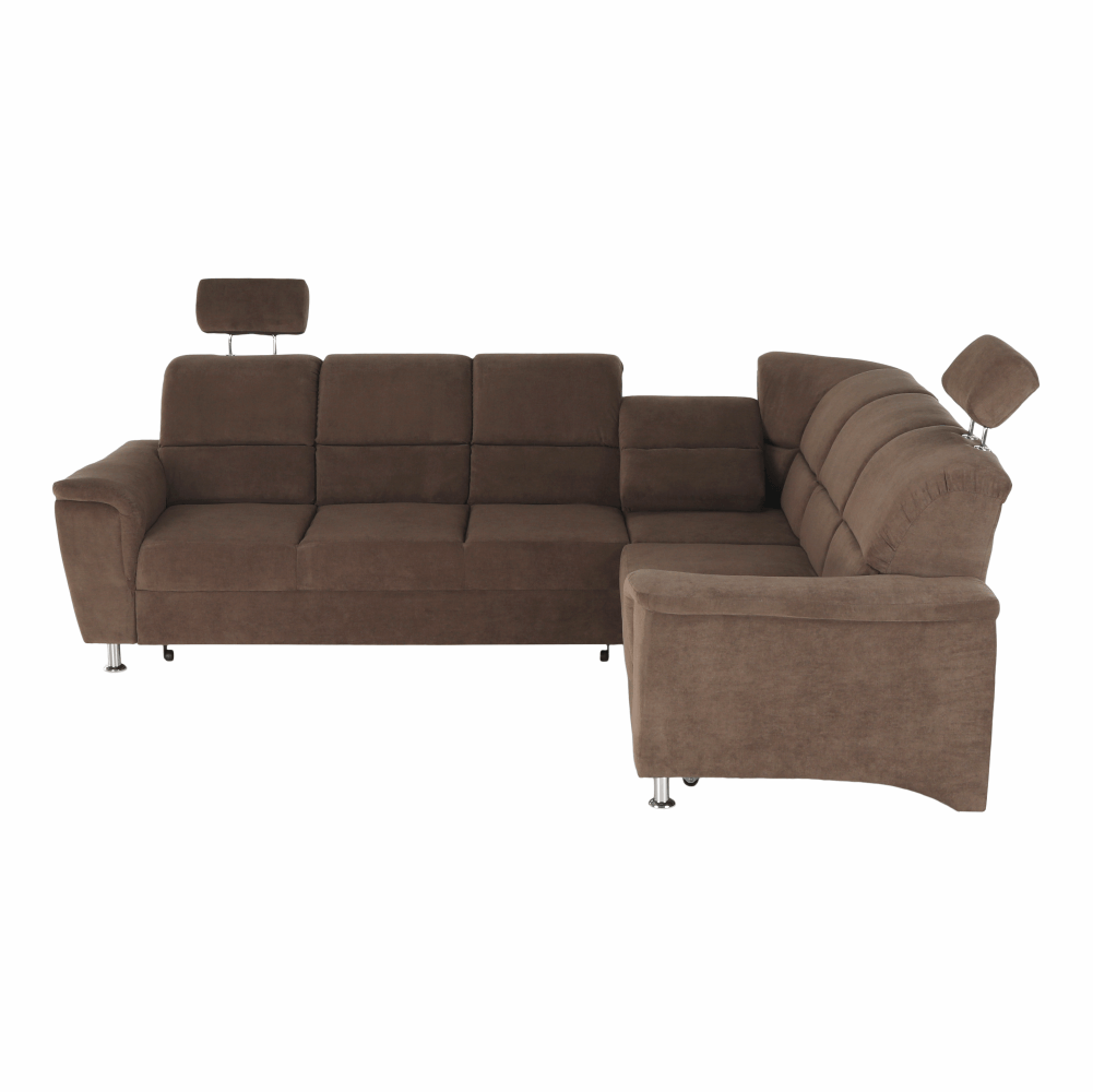 Colţar extensibil, textil maro, dreapta,, SANTIAGO