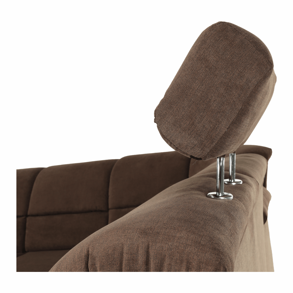 Colţar extensibil, textil maro, dreapta,, SANTIAGO