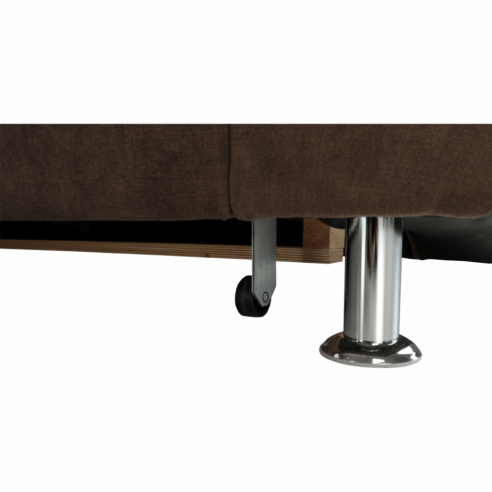 Colţar extensibil, textil maro, dreapta,, SANTIAGO