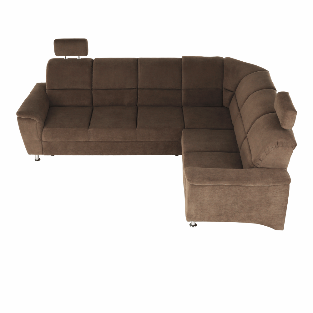 Colţar extensibil, textil maro, dreapta,, SANTIAGO