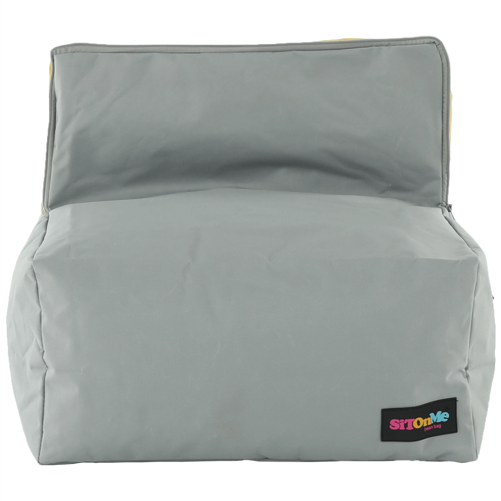 Fotoliu tip sac, gri/material textil verde, ALIMOR