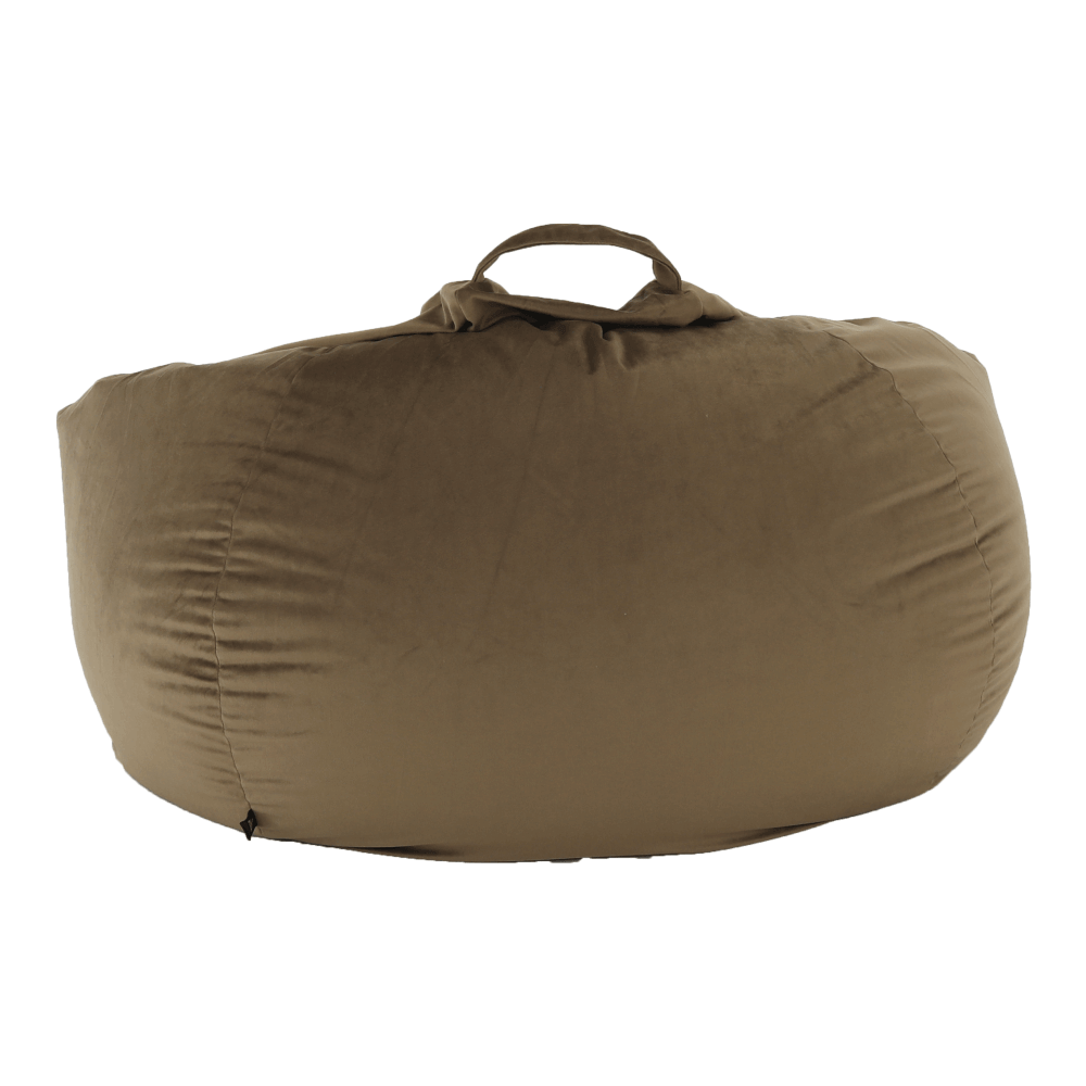 Fotoliu tip sac, material textil gri-maro TAUPE, TRIKALO