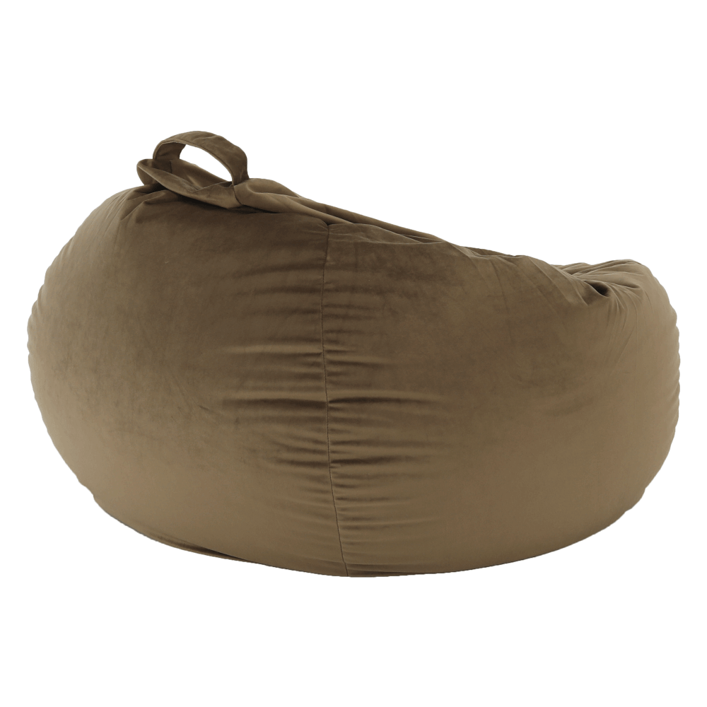 Fotoliu tip sac, material textil gri-maro TAUPE, TRIKALO
