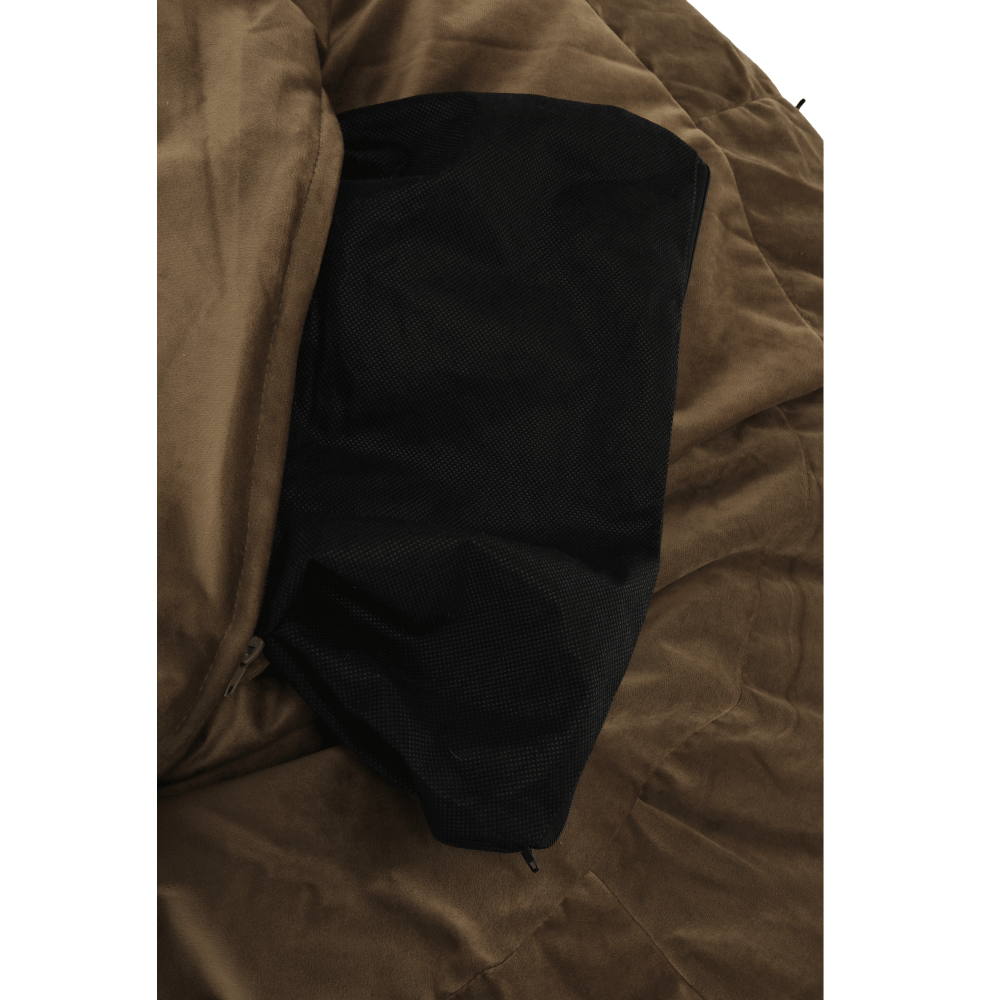 Fotoliu tip sac, material textil gri-maro TAUPE, TRIKALO