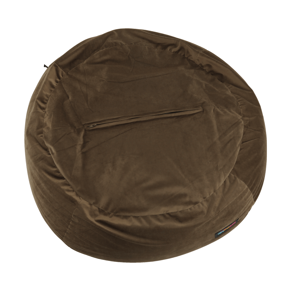 Fotoliu tip sac, material textil gri-maro TAUPE, TRIKALO