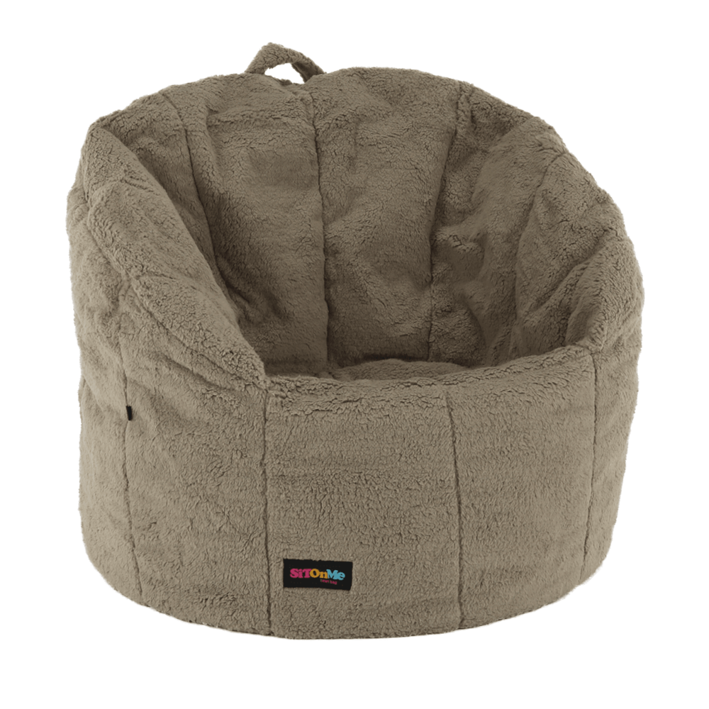 Fotoliu tip sac, material textil maro deschis, ALMERO