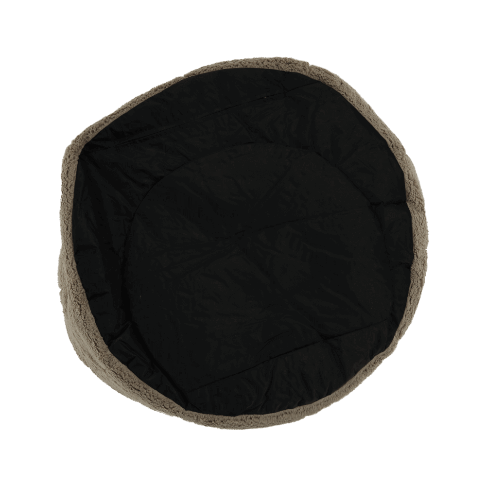 Fotoliu tip sac, material textil maro deschis, ALMERO