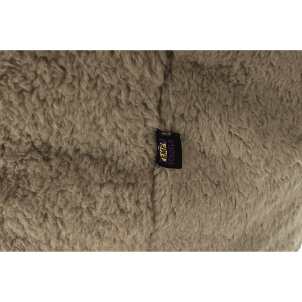 Fotoliu tip sac, material textil maro deschis, ALMERO