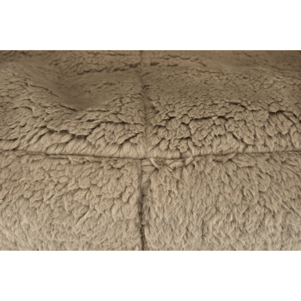 Fotoliu tip sac, material textil maro deschis, ALMERO