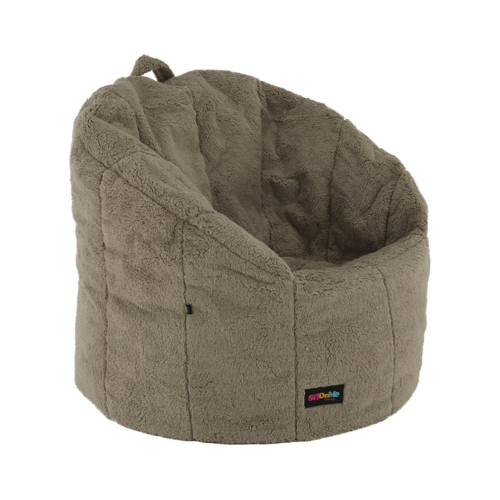 Fotoliu tip sac, material textil maro deschis, ALMERO