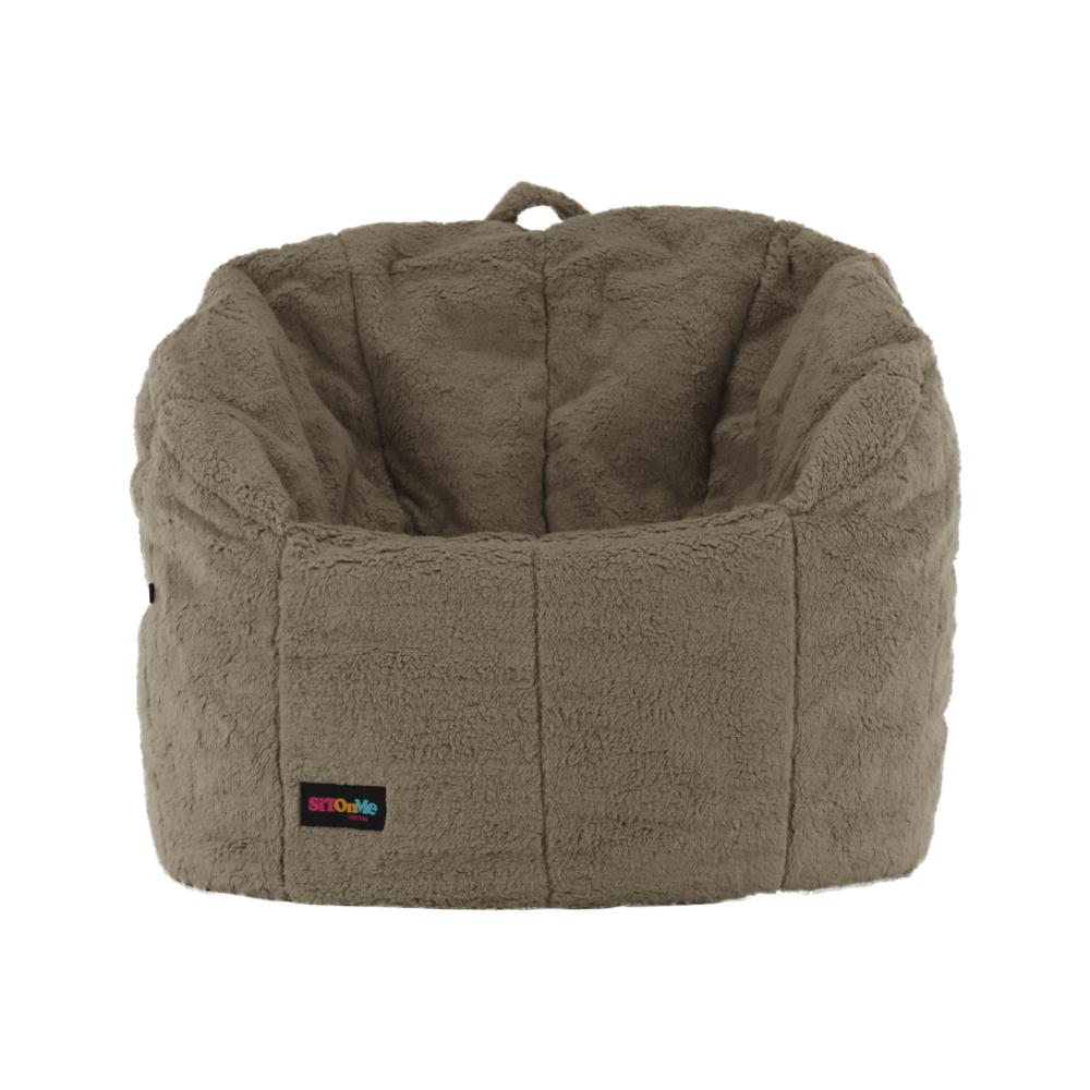 Fotoliu tip sac, material textil maro deschis, ALMERO