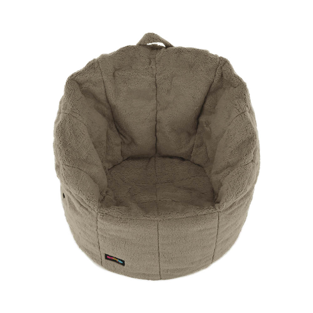Fotoliu tip sac, material textil maro deschis, ALMERO