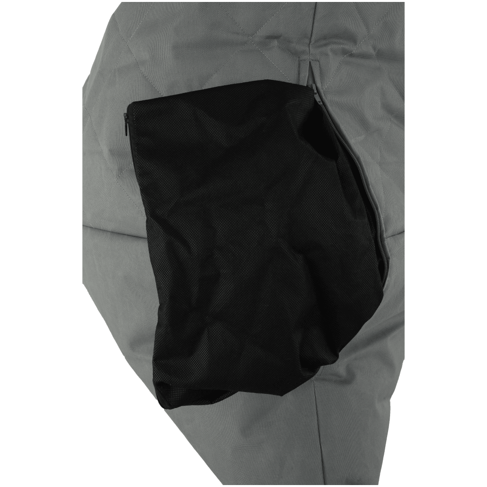 Fotoliu tip sac, material textil gri deschis, VETOK