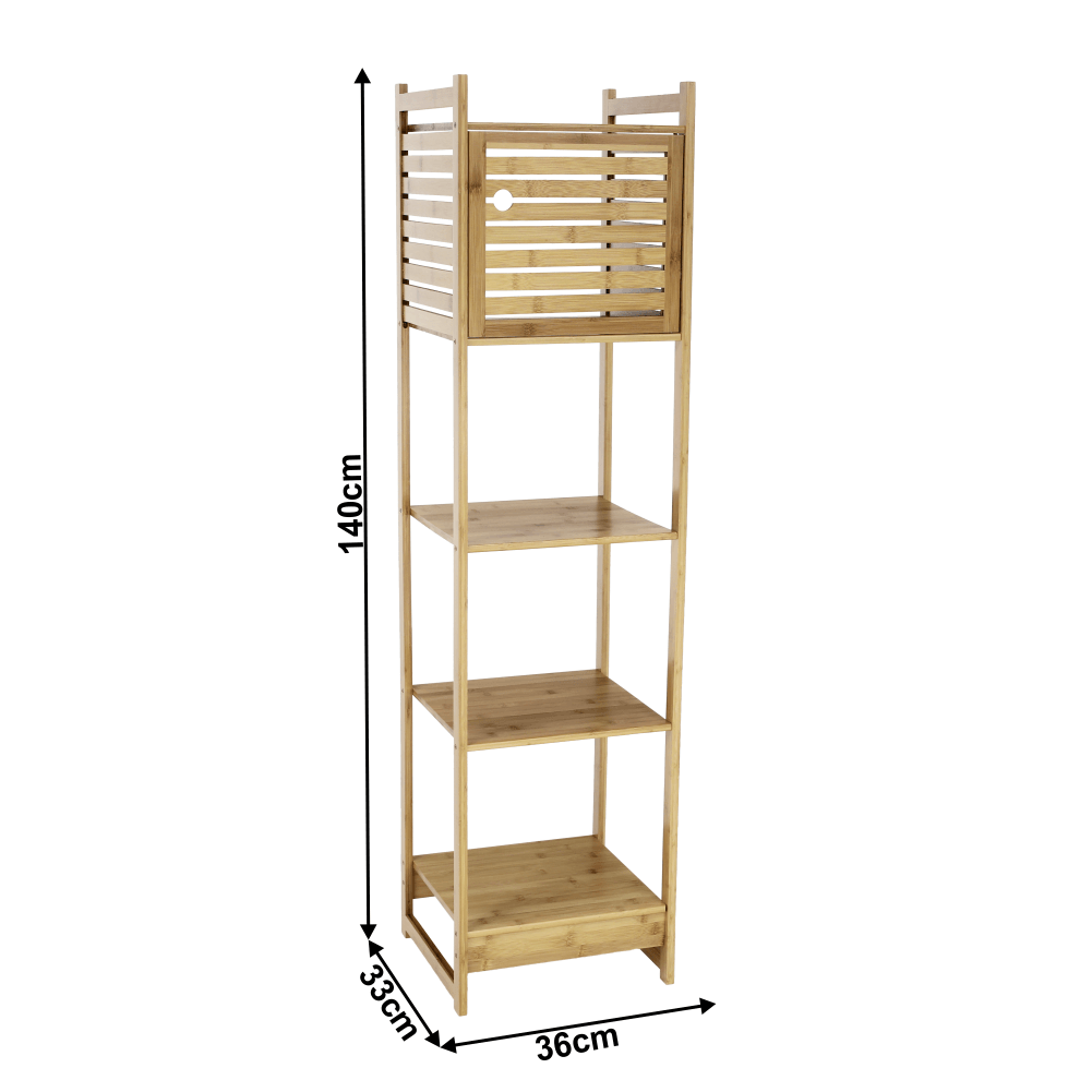 Etajeră, bambus natural, SELENE TYP 3