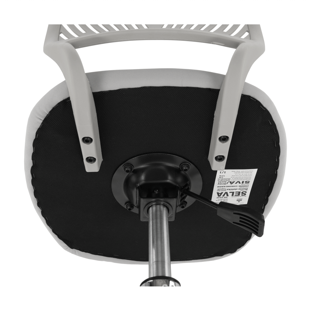 Scaun rotativ, gri/crom, SELVA