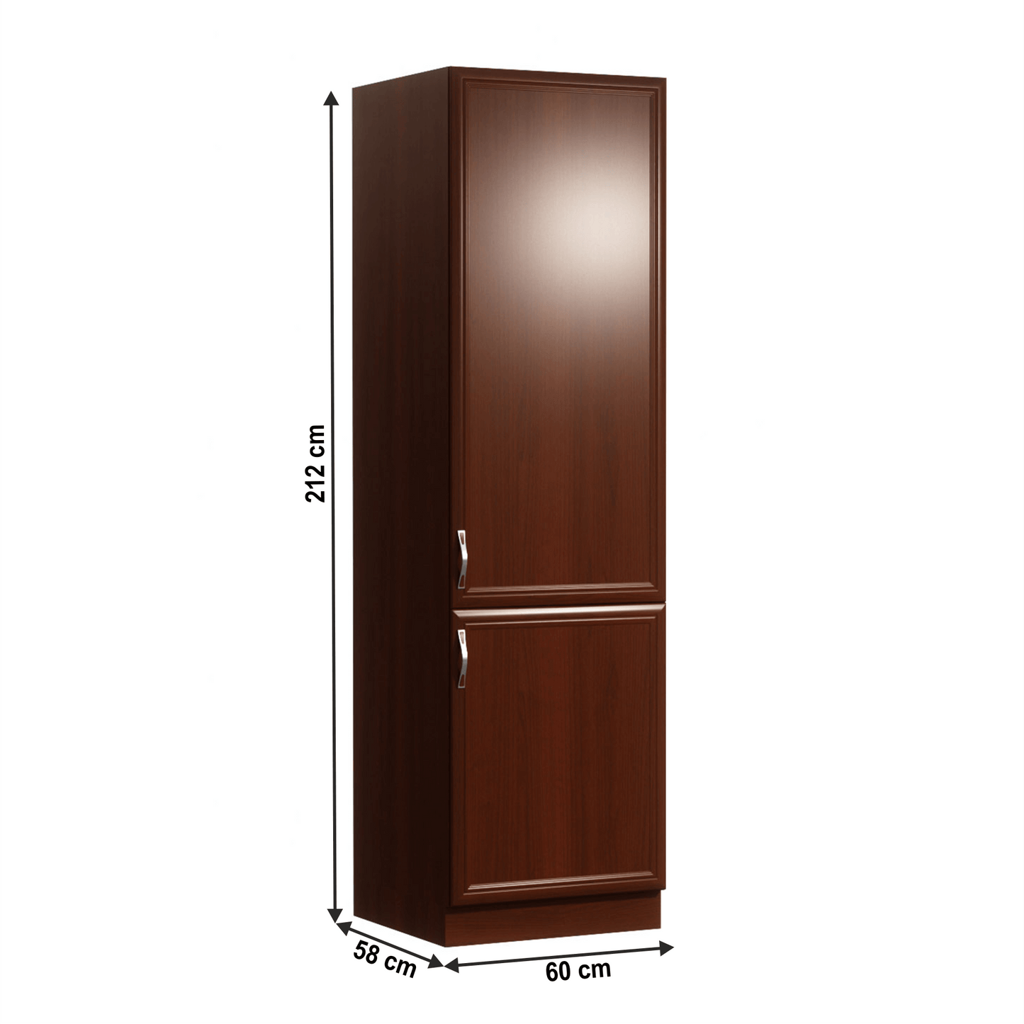 Dulap D60ZL pentru frigider încorporat, model dreapta, nuc Milano, SICILIA