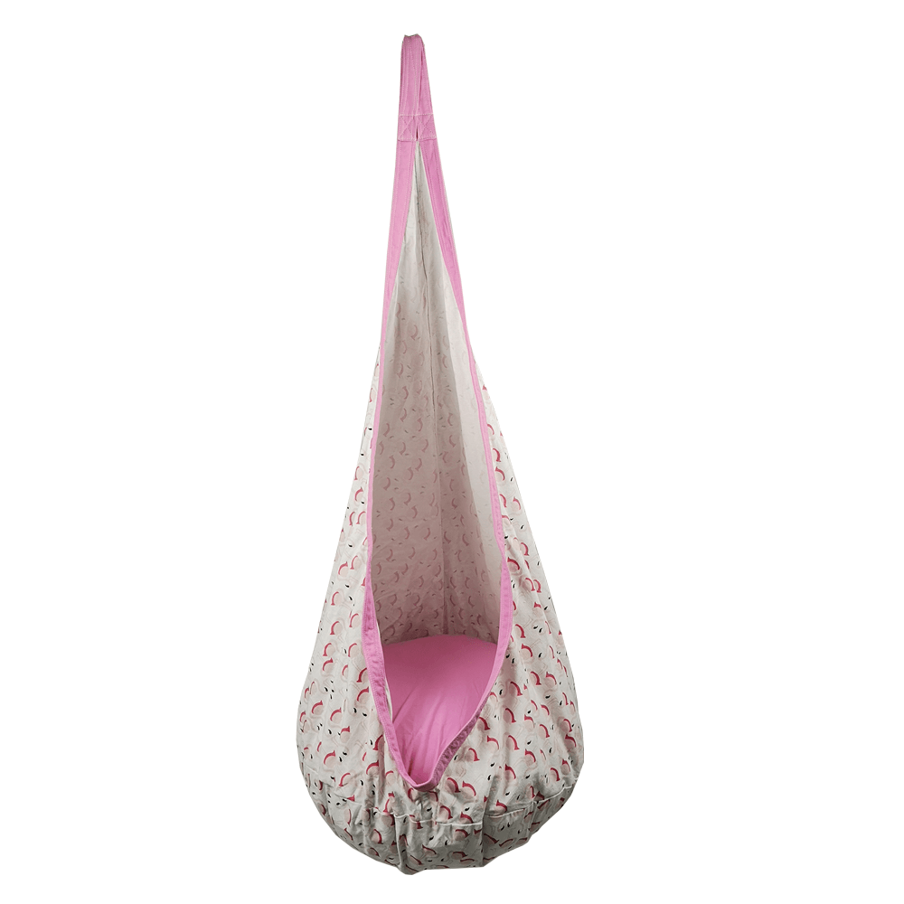 Fotoliu balansoar suspendat, roz/model flamingo, SIESTA TYP 2